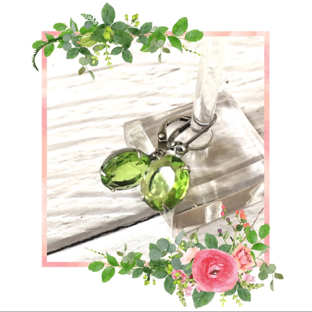 Vintage Crystal German glass earrings